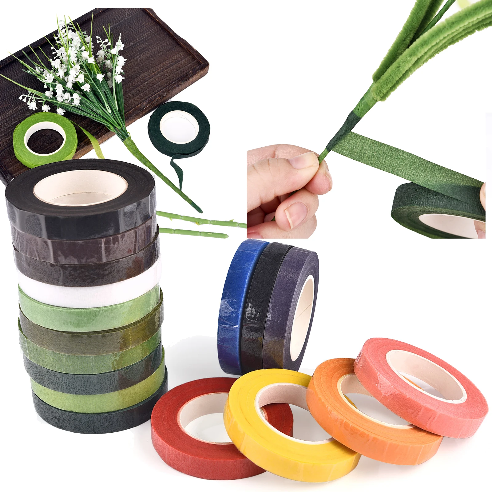 Florist Flower Supply - 30 Yard 12MM Floral Stem Tape