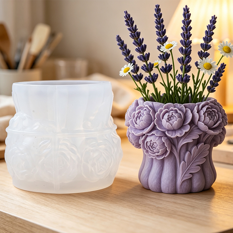 3D Rose Flower Vase Silicone M - Florist Supply Vases ulasan dan harga