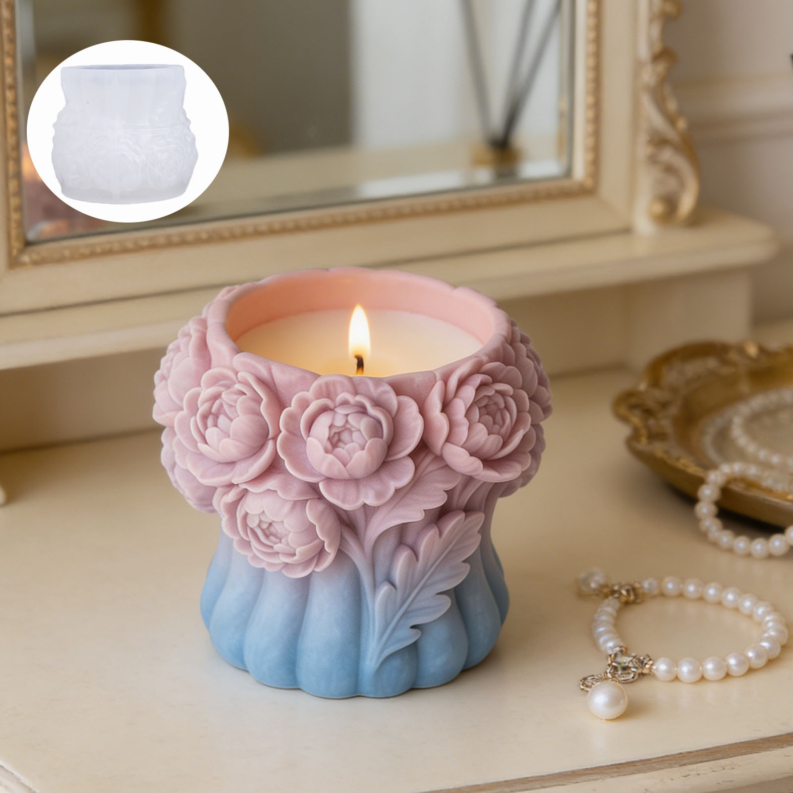 3D Rose Flower Vase Silicone M - Florist Supply Vases ulasan dan harga