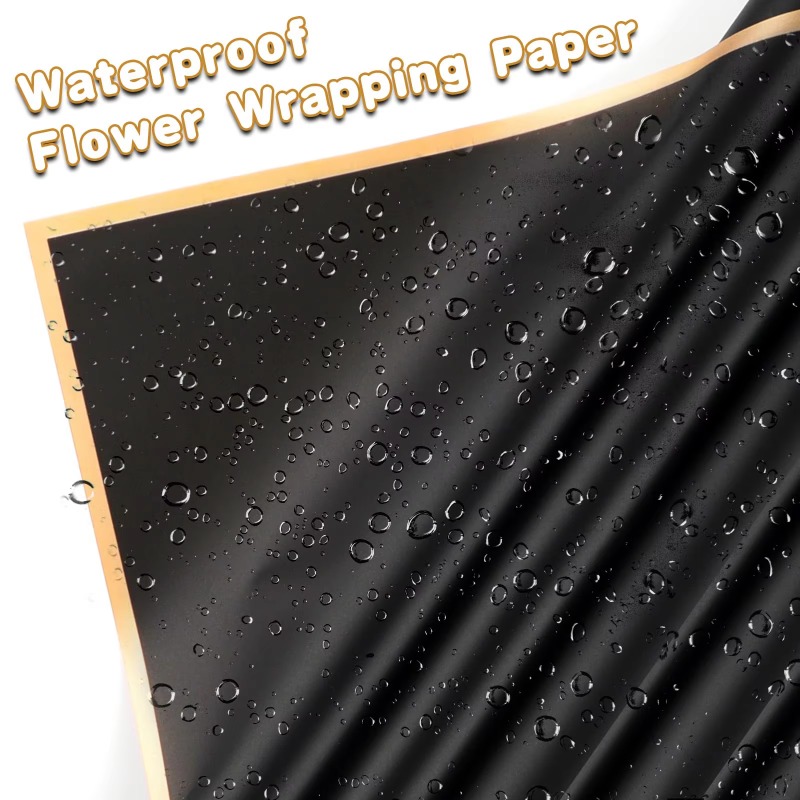 20 Sheets Black Flower Wrappin - Florist Flower Supply ulasan dan harga