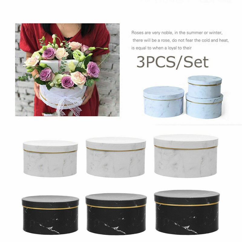 3Pcs Florist Hat Boxes Xmas Fl - Florist Supply Vases ulasan dan harga