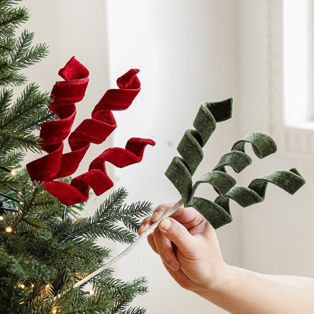 Velvet Christmas Branch Picks  - Florist Supply Bulk ulasan dan harga