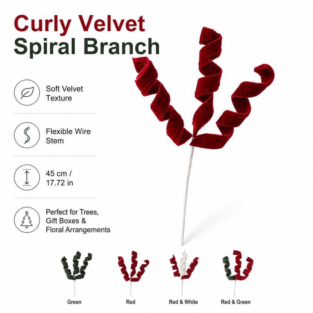 Velvet Christmas Branch Picks  - Florist Supply Bulk ulasan dan harga
