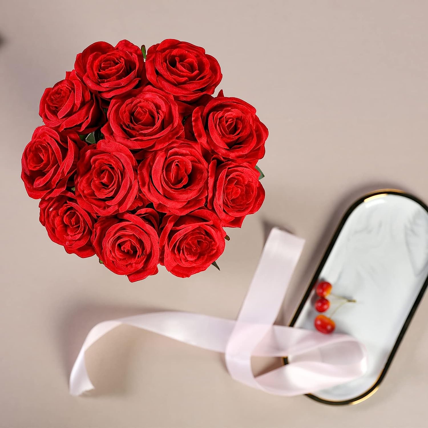 12 Pcs Artificial Red Roses Bo - Florist Supply Bulk ulasan dan harga