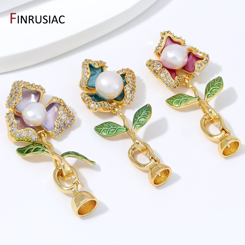 18K Gold Plated Brass Zircon E - Supply Florist ulasan dan harga