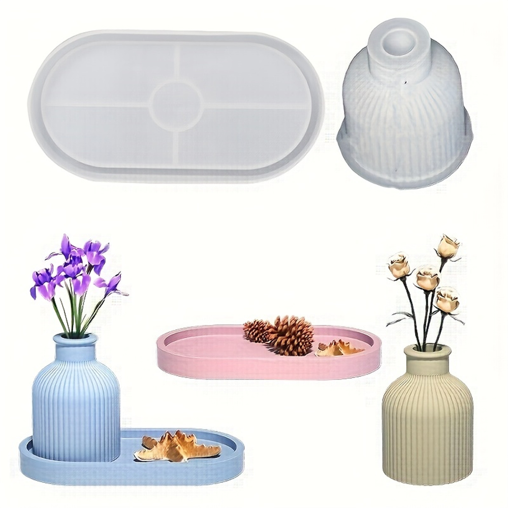1/2pcs Vase Tray Silicone Mold - Florist Supply Vases ulasan dan harga