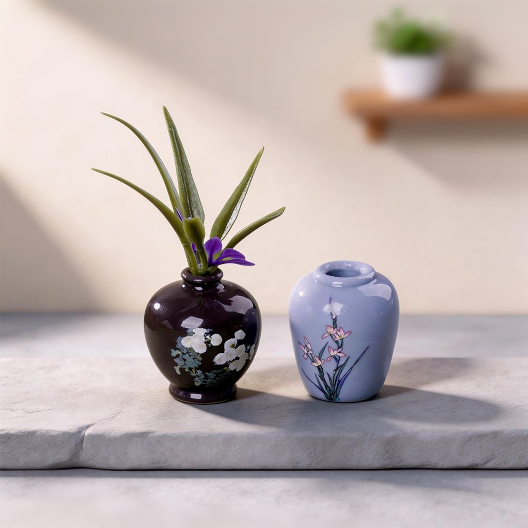 8pcs Simulation Porcelain Resi - Florist Supply Vases ulasan dan harga