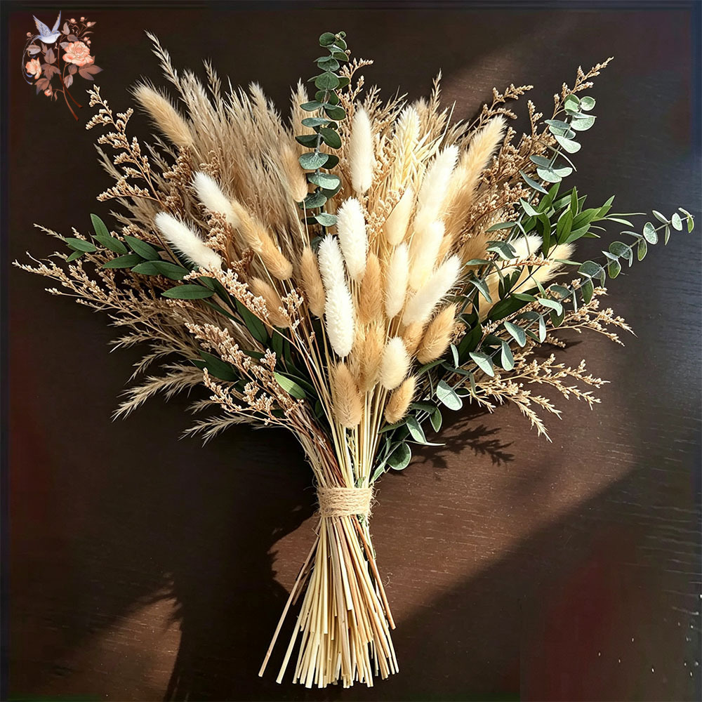 80Pcs Natural Dried Flowers Bo - Eucalyptus Preserved ulasan dan harga