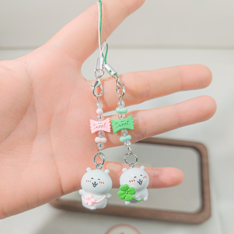 Cute Beaded Phone Strap Pink G - Supply Florist ulasan dan harga