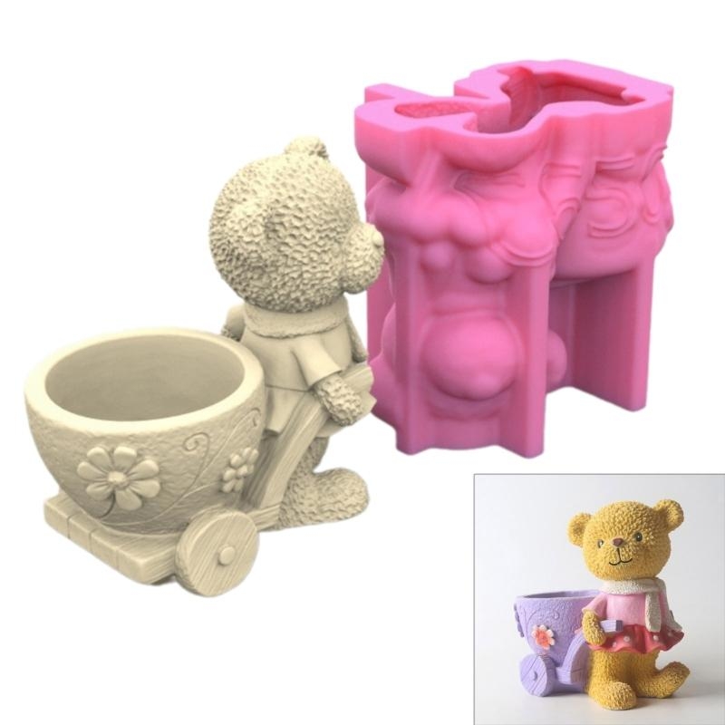 Lovely Bear Gypsum Silicone Mo - Florist Supply Vases ulasan dan harga