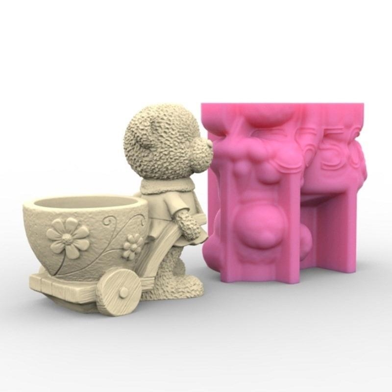 Lovely Bear Gypsum Silicone Mo - Florist Supply Vases ulasan dan harga