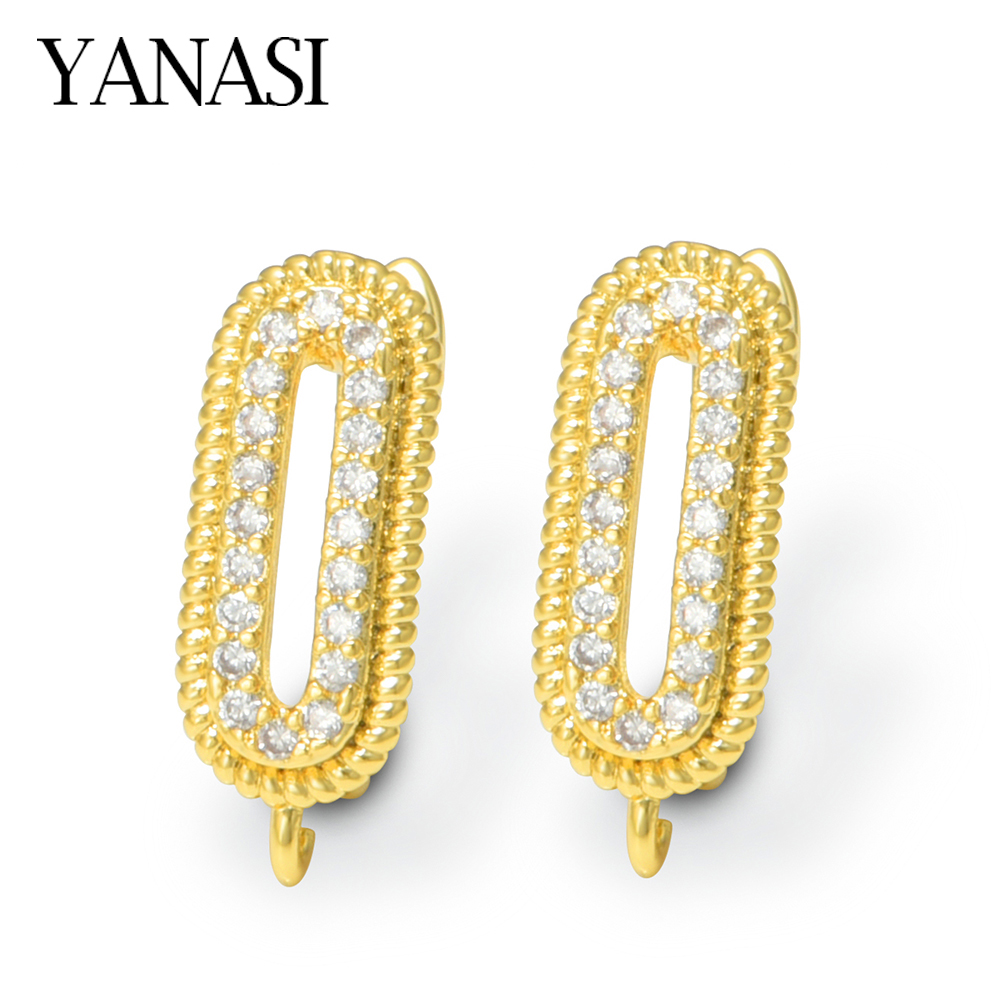 1 Pair 18K Gold Plated Brass E - Supply Florist ulasan dan harga